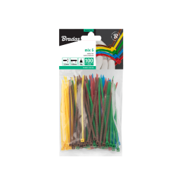 Kabelių juosta 2,5 x 100 mm SPALVŲ MIŠINYS 100 vnt. -TSM51125100