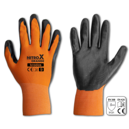 NITROX ORANGE nitrilo apsauginės pirštinės, 8 dydis -RWNO8