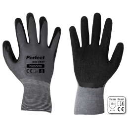 „PERFECT GRIP GRAY“ latekso apsauginės pirštinės, 9 dydis -RWPGGY9