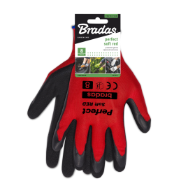 IDEALIAI ŠVELNIOS RAUDONOS spalvos latekso apsauginės pirštinės, 10 dydis -RWPSRD10