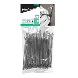 Kabelių juosta 2,5x150mm pilka 100vnt. -TS1125150GY