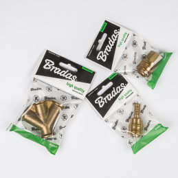 Tiesi žarnos jungtis 10 mm, žalvarinė -SE1W-1P10