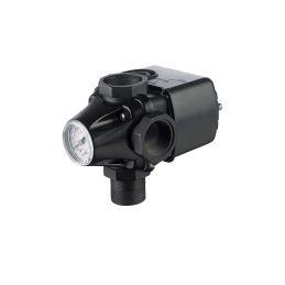 2 kompiuterio jungiklis su integruotu manometru