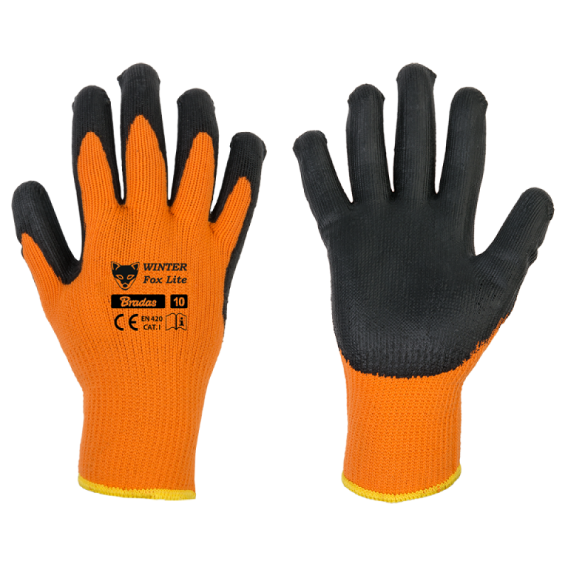 Žieminės „FOX LITE“ latekso apsauginės pirštinės, 11 dydis -RWWFL11