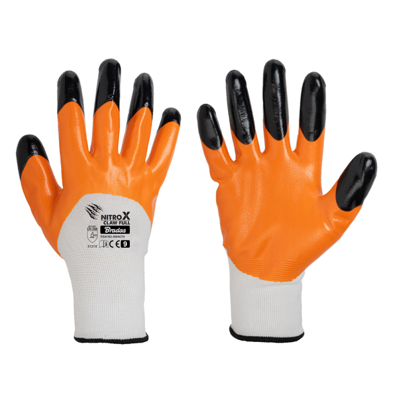 NITROX CLAW FULL nitrilo apsauginės pirštinės, 10 dydis -RWNCF10