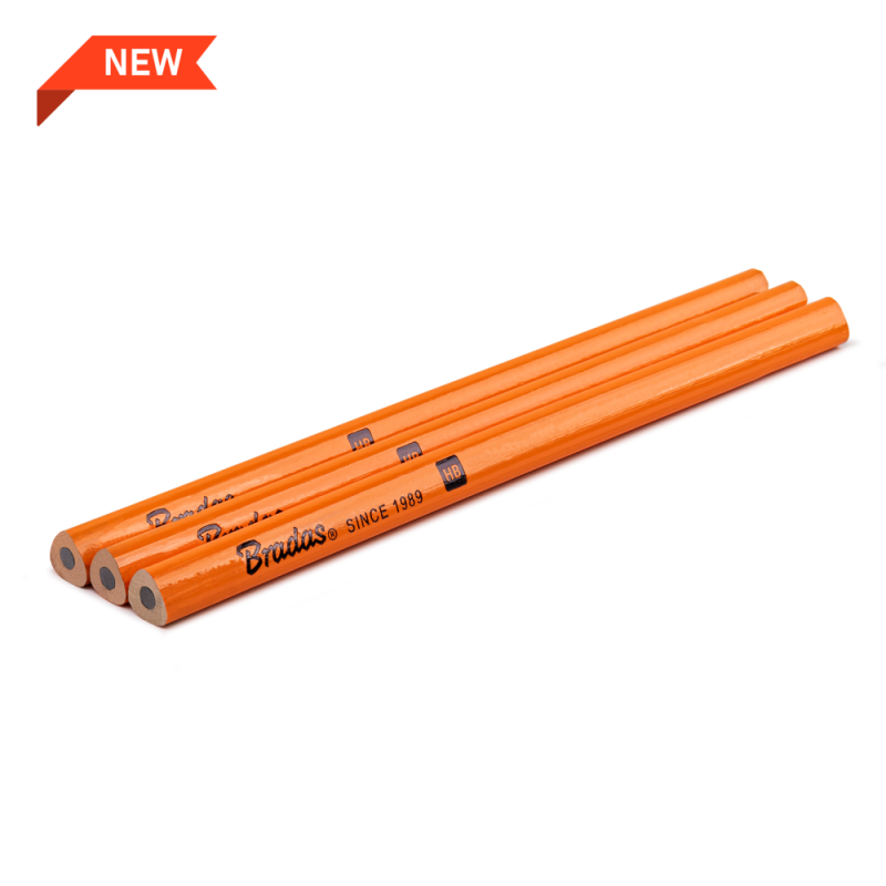 Statybinis pieštukas HB 180mm TRIKAMPIS -DIY-PC2TR18OR/3B