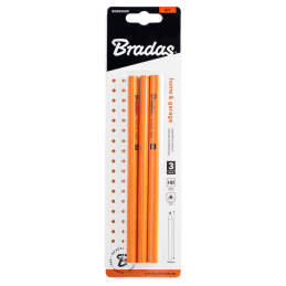 Statybinis pieštukas HB 180mm TRIKAMPIS -DIY-PC2TR18OR/3B