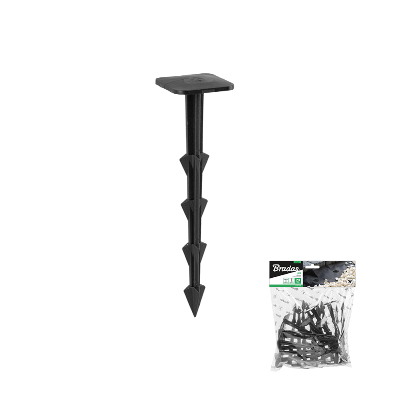 Smeigtukas agrotekstilės tvirtinimui 12 cm - 20 vnt. -ATSU12+B