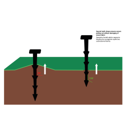 Smeigtukas agrotekstilės tvirtinimui 12 cm - 20 vnt. -ATSU12+B