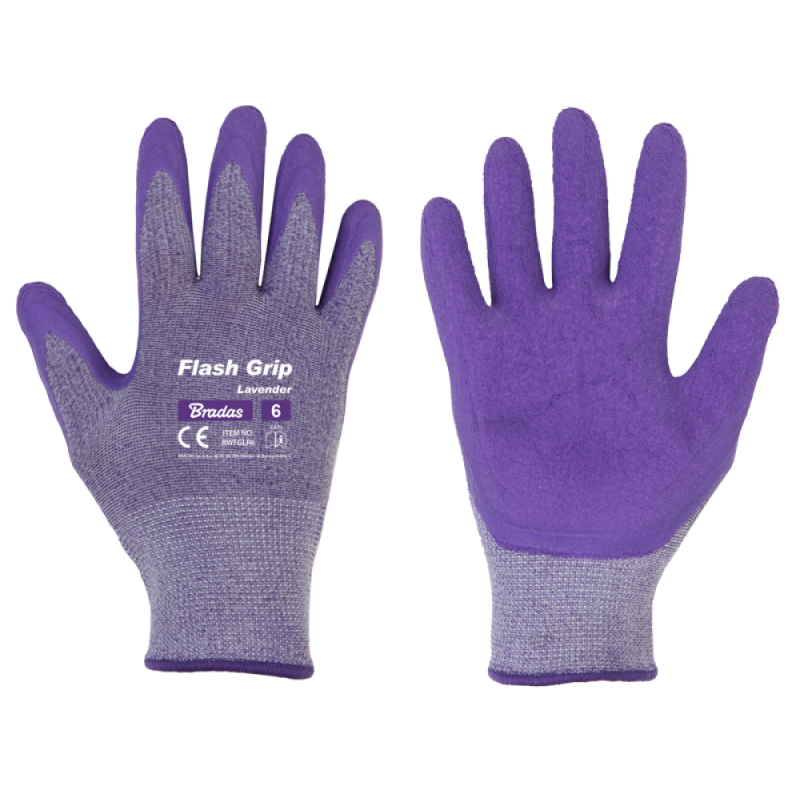 Apsauginės pirštinės FLASH GRIP LAVENDER, 6 dydis -RWFGLR6