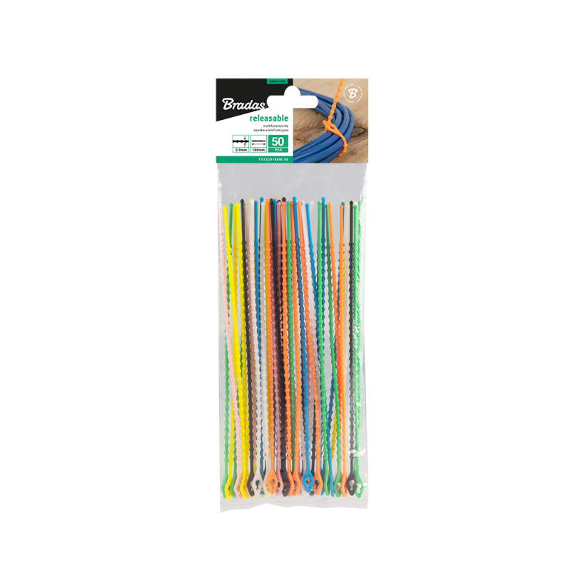 Daugiafunkcinė nuimama galvos juosta 2,9 x 180 mm, 7 SPALVŲ MIŠINYS - 50 vnt. -TS1329180M/50