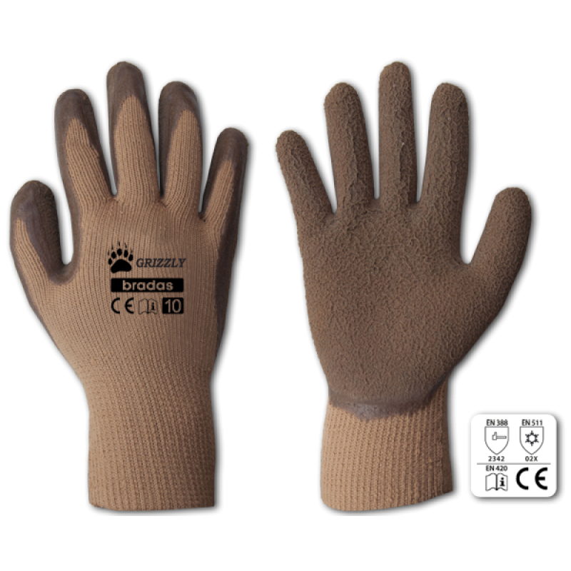 GRIZZLY latekso apsauginės pirštinės, 10 dydis -RWG10