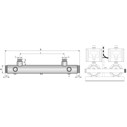 Siurbimo kolektorius (2) hidroforas 1 1/2 "+2x1" 6600