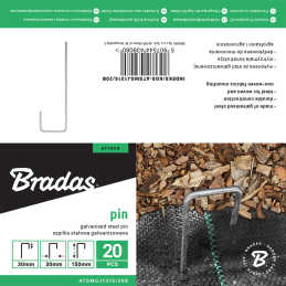 formos cinkuotas metalinis kaištis -ATSMGJ1315/20B