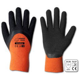 POWER FULL latekso apsauginės pirštinės, 9 dydis -RWPF9