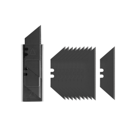 19 mm JUODOS keičiamos trapecijos formos mentės -DIY-KN1902BB/10B