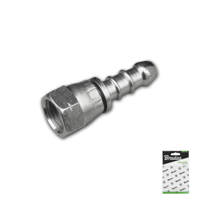 Dviejų dalių pasukama jungtis GW 1/4" L / 9-10 mm chromuoto plieno -PRA9W