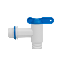 PP čiaupas su 3/4" GZ įvadu, 3/4" GZ išvadu - baltas -GTM3434PP/WHITE / L