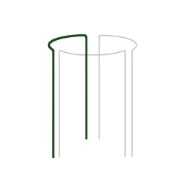 Žiedinė atrama augalams 1/3 apskritimo, 40 cm skersmens / 75 cm aukščio -TYRP34075