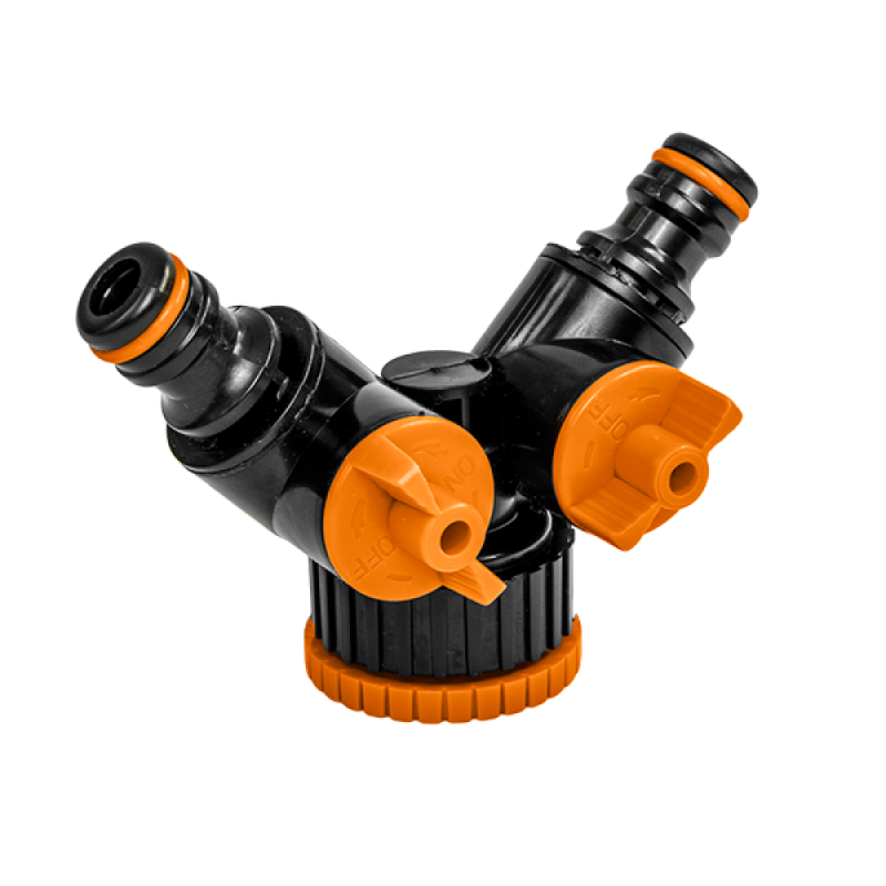 BLACK LINE dvikryptis skirstytuvas GW 1"- 3/4" su vožtuvais -ECO-PWB2222L