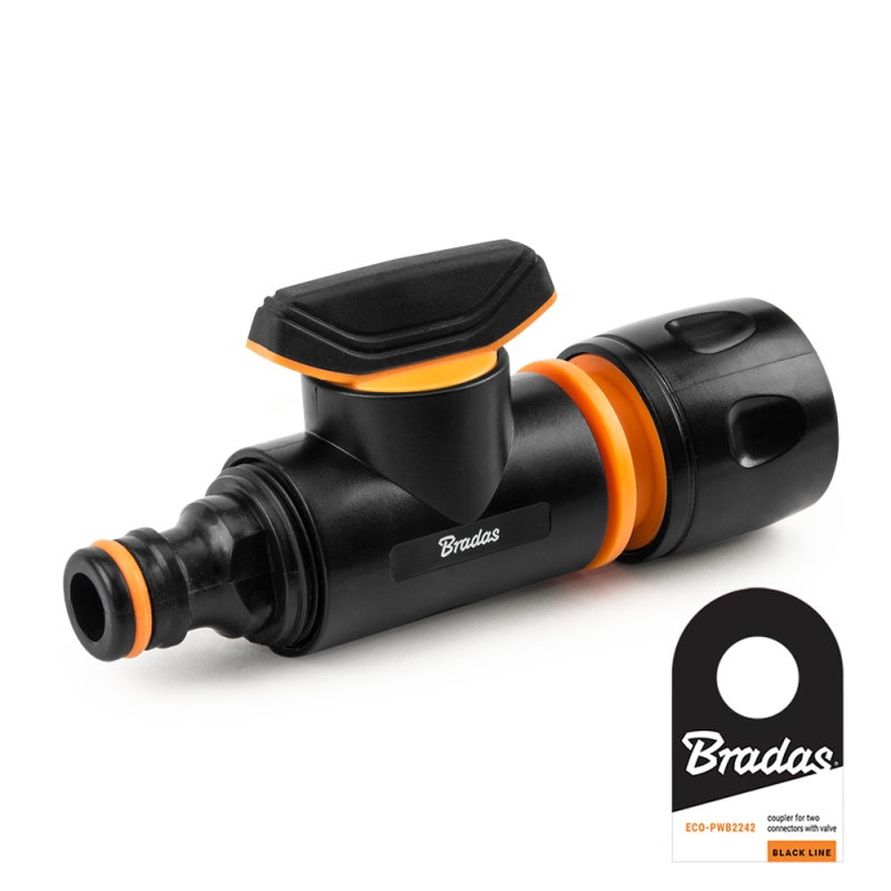 BLACK LINE vožtuvas su jungtimi ir greito prijungimo jungtimi -ECO-PWB2241