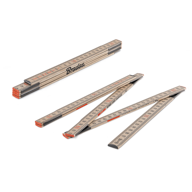 MEDINĖ sulankstoma liniuotė 1 m -DIY-MFW11WD/S