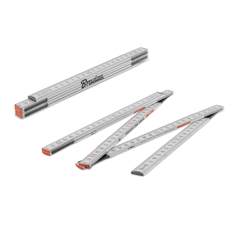 MEDINĖ sulankstoma liniuotė 1 m -DIY-MFW11WH/S