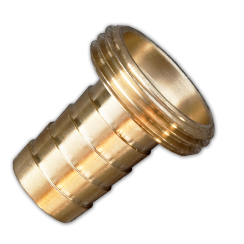 Žalvarinė įvorė 25 mm žarnai, 1 colio išorinis sriegis -GKWM1010