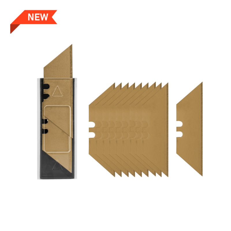 19 mm auksiniai trapecijos formos pakaitiniai peiliukai -DIY-KN1902BG/10B