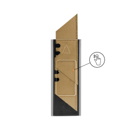 19 mm auksiniai trapecijos formos pakaitiniai peiliukai -DIY-KN1902BG/10B