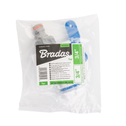 PP čiaupas su 3/4" GZ įvadu, 3/4" GZ išvadu + nipeliu - baltas -GTM3434PP/WHITE