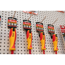 Izoliuotas plokščias atsuktuvas SL2.5/75mm 1kV -DIY-SL1125075-V