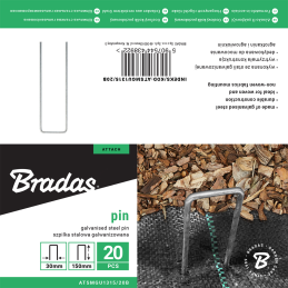 U formos cinkuotas metalinis kaištis -ATSMGU1320/20B