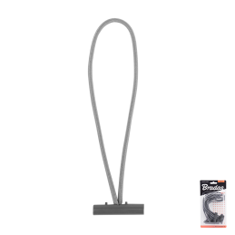 BUNGEE CORD T BAR elastinė virvė su reketu, 20 cm ilgio - lizdinė plokštelė -BCT1-0420GY-B