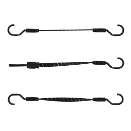 PLOKŠČIOSIOS GAUBTOS VIRVĖS KABLYS, elastingos gumos - 2 vnt. -BCH5-18060BC-B