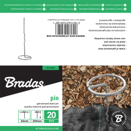 Cinkuotas metalinis kaištis „G“ formos -ATSMGG2620/10B