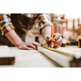 Konstrukcinių pieštukų rinkinys su drožtuku HB 180mm OVAL -DIY-PC2OV18OR/S6B