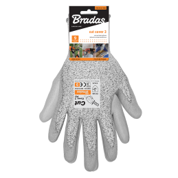 ĮPJOVIMO APSAUGA 3 įpjovimams atsparios pirštinės, poliuretaninės, 9 dydis -RWCC3PU9