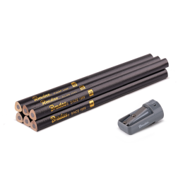 Konstrukcinių pieštukų rinkinys su drožtuku HB 180mm TRIANGLE -DIY-PC2TR18GH/S6B