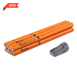 Konstrukcinių pieštukų rinkinys su drožtuku HB 180mm TRIANGLE -DIY-PC2TR18OR/S6B