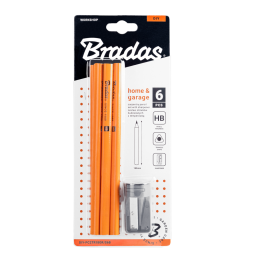 Konstrukcinių pieštukų rinkinys su drožtuku HB 180mm TRIANGLE -DIY-PC2TR18OR/S6B