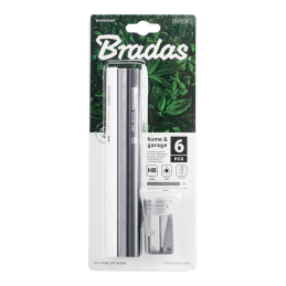 Konstrukcinių pieštukų rinkinys su drožtuku HB 180mm TRIANGLE -DIY-PCWL2TR18/S6B