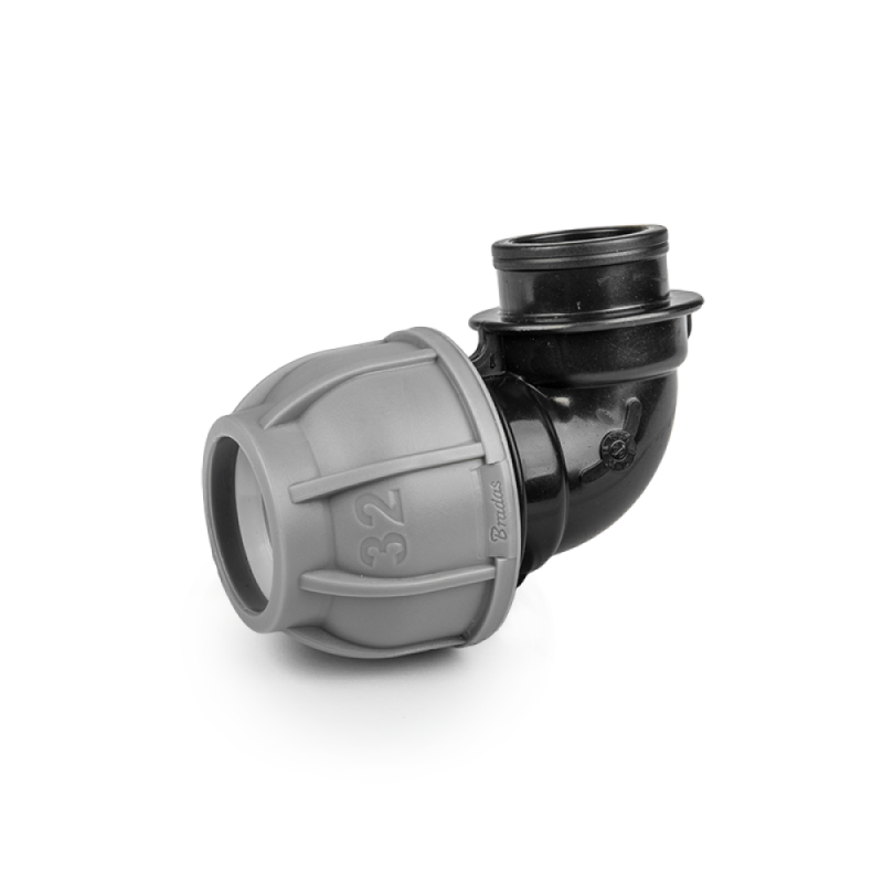 PN10 alkūnė PE vamzdžiams 50 mm / GW6/4 -DSRA10K50F64