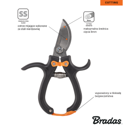 V-SERIES-D genėjimo žirklės, praeinantys ašmenys, nerūdijantis plienas -KT-V1012