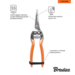 V-SERIJOS-P tiesus genėtuvas, slenkantis ašmenys, nerūdijantis plienas -KT-V1020