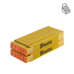 MEDINĖ sulankstoma liniuotė 2 m -DIY-MFW21YL/12BOX