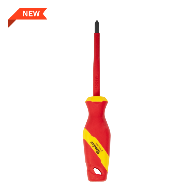 Izoliuotas kryžminis atsuktuvas PH2 100 mm 1 kV -DIY-PH122100-V