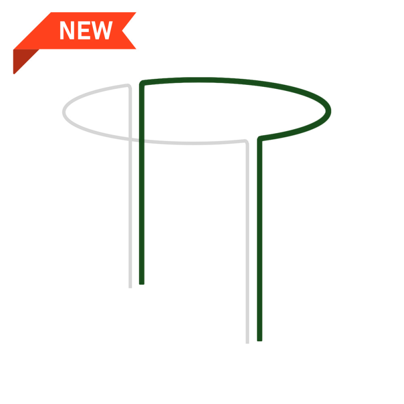 Žiedinė augalų atrama, 1/2 apskritimo, skersmuo 40 cm / aukštis 115 cm -TYRP440115