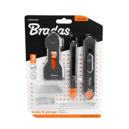 Peilių rinkinys su grandikliu ir keičiamais ašmenimis -DIY-KN191809/SET2B