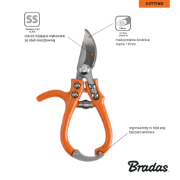 V-SERIES-D genėjimo žirklės, praeinantys ašmenys, nerūdijantis plienas -KT-V1011